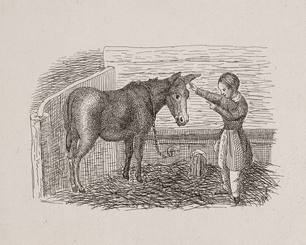 Child With Horse Etching