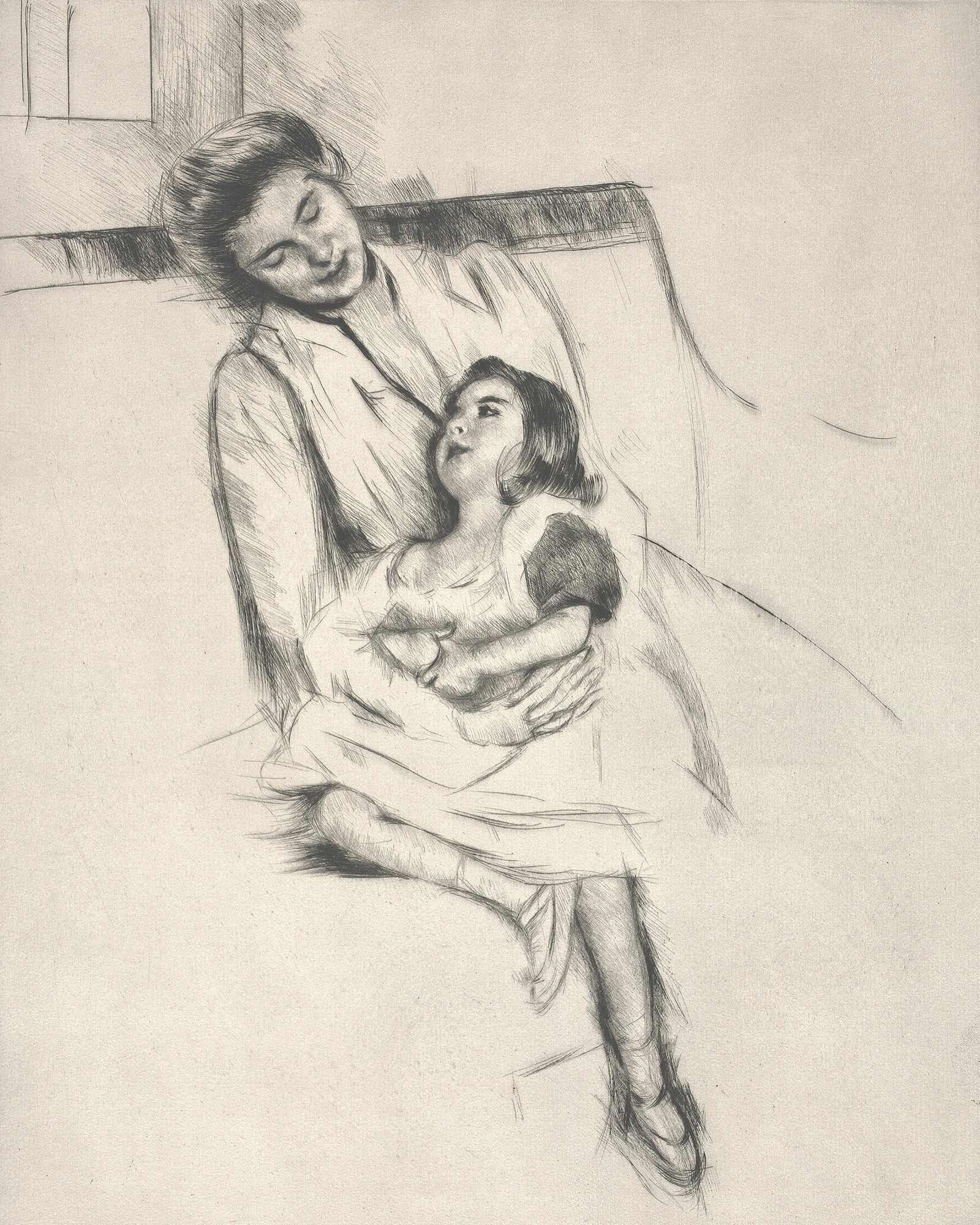 Couple Embrace Drawing