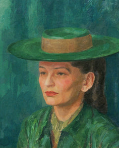 Woman in Green Hat